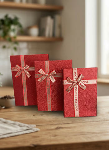 Caja de Regalo El Mundo de Sofia Serie 3 pz Rojo brillo