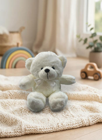 Peluche Oso Blanco Fluffy Mini 17 cm El Mundo de Sofia
