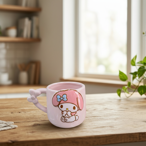 Taza De Porcelana  Siglo XXI Melody rosa 473 ml