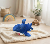 Peluche El Mundo De Sofia Tiburón Azul con Blanco Liso