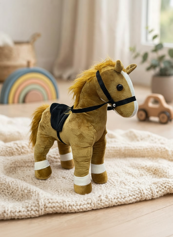 Peluche Caballo Cafe Montura Negra El Mundo De Sofia 45 cm