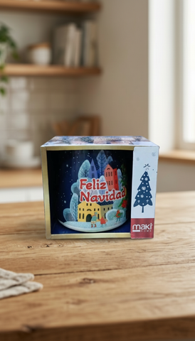 Taza De Porcelana Casa Amarilla Navidad El Mundo De Sofía