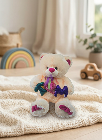 Peluche Oso TQM Grande Lentejuela El Mundo de Sofia Beige 70cm