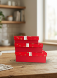 Caja de regalo El Mundo de Sofia Serie 3 pz roja