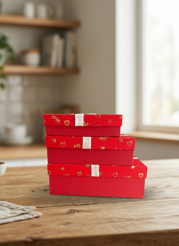 Caja de regalo El Mundo de Sofia Serie 3 pz roja