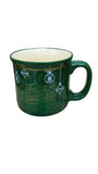 Taza Tarro Pocillo Jumbo Navidad Porcelana  Verde