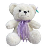 Peluche El Mundo De Sofia Blanco Sentado Con Moño Morado