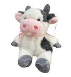 Peluche Vaca El Mundo De Sofia Blanco con Negro Sentada
