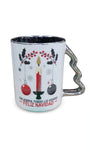 Taza Porcelana Tarro Alto Vela  Navidad El Mundo De Sofia