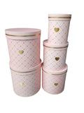 Caja Regalo El Mundo De Sofia Serie 5 PZ 28 cm rosa redonda