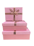 Caja de regalo rosa El Mundo de Sofia Serie 3 pz con brillo