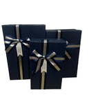 Caja de regalo azul El Mundo De Sofia Serie 3 pz rectangular