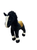 Peluche Caballo Negro Montura Beige El Mundo De Sofia 45cm
