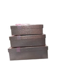 Caja El Mundo de Sofia Serie 3pz Regalo rosa Dorado Rectangu