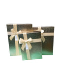 Caja de regalo El Mundo De Sofia dorada 3pz 29cm rectangular