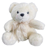 Peluche El Mundo De Sofia beige Sentado Con Moño Beige