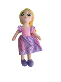 Peluche Princesa Rapunzel 44cm Rosa Trenza con Flores