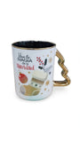 Taza Porcelana Blanca Asa Calsetin Navidad El Mundo De Sofía