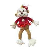 Peluche Changa Chica El Mundo de Sofia café con rojo 45 cm