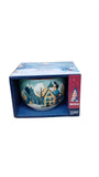 Taza Sopa Cabaña Navideña Porcelana Azul Bosque Azul