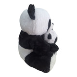 Peluche Panda Con Cría El Mundo de Sofia blanco y negro 35cm