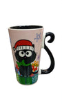 Taza de Porcelana Gato con Gorro Navideño El Mundo de Sofia