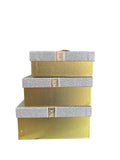 Caja de regalo El Mundo de Sofia 3 pz Dorado con brillo