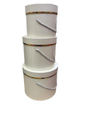Caja El Mundo de Sofia Serie 3 pz  color perla 19.5 bote