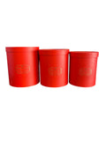 Caja de regalo El Mundo De Sofia Serie 3 pz Rojo redonda