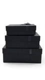 Caja El Mundo de Sofia 3 pz regalo negra rectangular