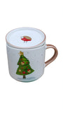 Taza Porcelana Árbol Navidad Fondo Blanco El Mundo De Sofía