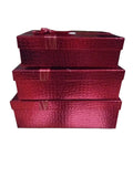 Caja de Regalo El Mundo De Sofia 3 pz 29 cm roja rectangular