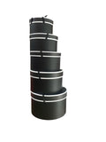 Caja El Mundo de Sofia serie 5 pz regalo 25cm negra redonda