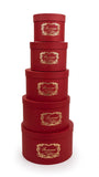 Caja El Mundo De Sofia Serie 5 pz De Regalo Circular Roja