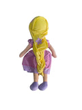 Peluche Princesa Rapunzel 44cm Rosa Trenza con Flores