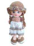 Muñeca Peluche Sofia Lentejuela Café 41 cm grande
