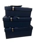 Caja de regalo azul El Mundo De Sofia Serie 3 pz rectangular