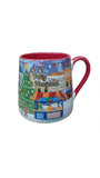 Taza Porcelana Puesto Navideño Azul Marino El Mundo De Sofia