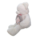 Peluche Oso Gigante Corazón 100cm blanco Con Moño