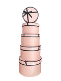 Caja El Mundo de Sofia Serie 5 pz 25cm rosa redonda