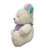Peluche El Mundo De Sofia Blanco Sentado Con Moño Morado