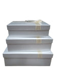 Caja de Regalo El Mundo De Sofia 3pz 29 cm Blanca rectangulo