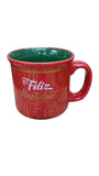 Taaza de porcelana Feliz Navidad Rojo El Mundo De Sofía
