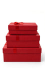Caja de regalo El Mundo De Sofia Serie 3 pz roja Rectangular