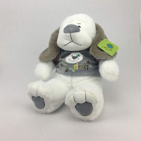 Peluche perro con playera mayoreo 18HR034 - El Mundo de Sofia