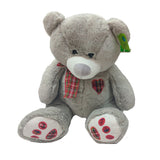 Oso de peluche moño gris mayoreo - El Mundo de Sofia